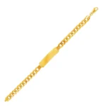 14k Yellow Gold Men’s ID Cuban Chain Bracelet