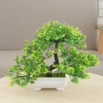 Artificial Plastic Plants Bonsai Small Tree Pot Fake Plant Potted Flower Home Room Table Decoration Garden Arrangement Ornaments